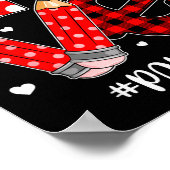 Funny Plaid Heart Love Para Life Valentine Day Chr Poster (Hoek)
