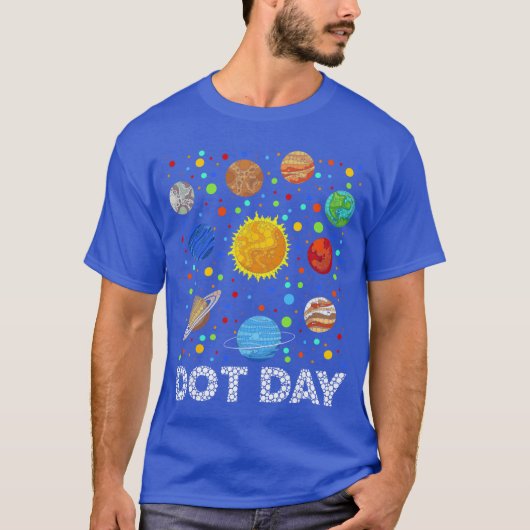 Funny Planets Polka Dot Happy Dot Day Art Student  T-shirt (Voorkant)