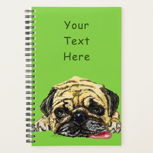 Funny Planner met Rug Dog - aangepaste tekst - kle (Voorkant)