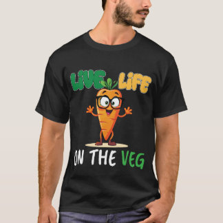 Funny plant based design_ carrot with funny Vegan  T-shirt