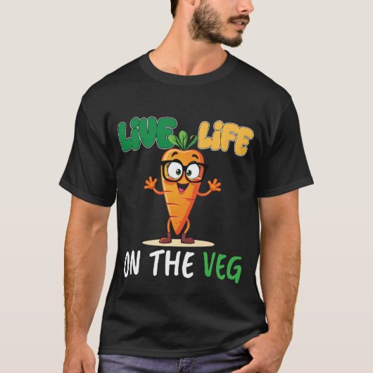 Funny plant based design_ carrot with funny Vegan T-shirt (Voorkant)