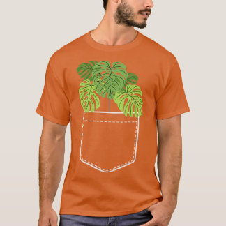 Funny Plant Giften voor vrouwen Monstera Pocket Pl T-shirt