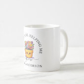 Funny plant pot "Bedankt dat je me helpt groeien" Koffiemok (Voorkant rechts)