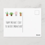 Funny Plante Lover carte postale Fête des Mères (Dos)