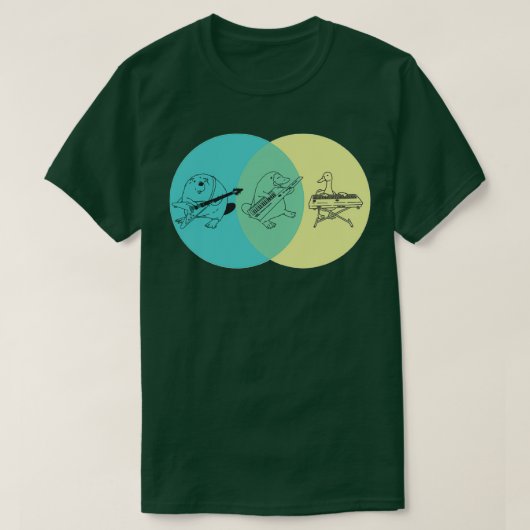 Funny platypus met keytardiagram t-shirt (Design voorkant)