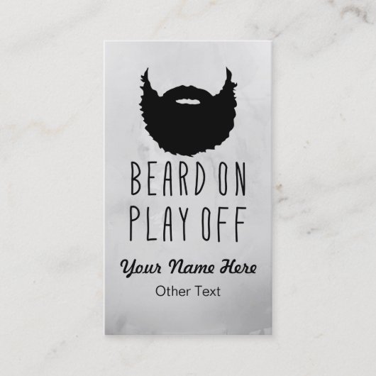 Funny Play-off Beard Custom Visitekaartjes (Voorkant)