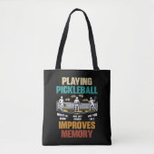 Funny Playing Pickleball Improves Memory Gift Idea Draagtas (Voorkant)