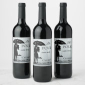 Funny Pluie Coeurs Aimer Vin Étiquette (Bouteilles)