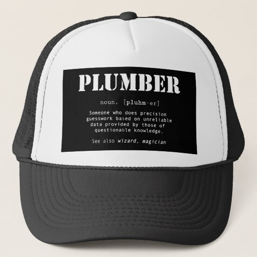 Funny Plumber Dictionary Definition Trucker Pet (Voorkant)