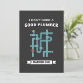 Funny Plumber Feestdagenkaart (Staand voorkant)