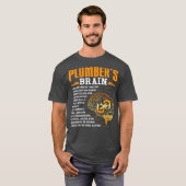 Funny Plumber Gifts Plumbers Brain T-shirt (Voorkant volledig)