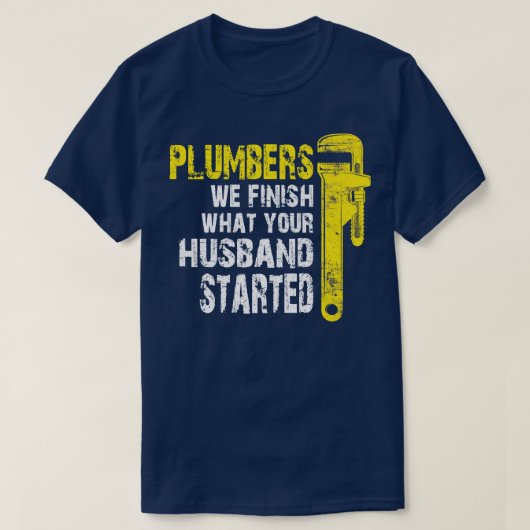 Funny Plumber Plumbing Pipeter Drain Surgeon Diste T-shirt (Design voorkant)