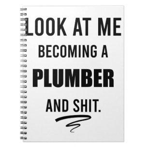 Funny Plumber T-Shirt Gift Plumbing Shirt Notitieboek