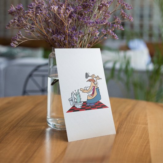 Funny Plumber Unblocking een toilet Kaart