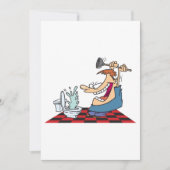 Funny Plumber Unblocking een toilet Kaart (Voorkant)