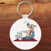Funny Plumber Unblocking een toilet Sleutelhanger (Voorkant)