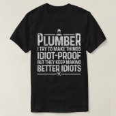 Funny Plumber voor mannen Pipefitter Plumbing Jo T-shirt (Design voorkant)
