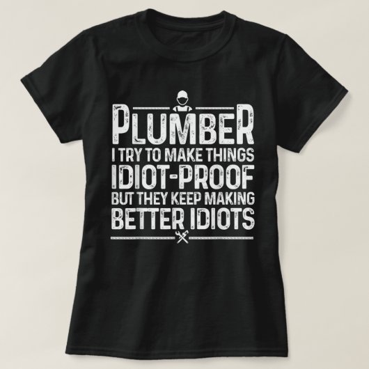 Funny Plumber voor mannen Pipefitter Plumbing Jo T-shirt (Design voorkant)