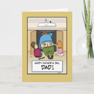 Funny Plumber's Crack Vaderdag Kaart