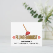 Funny Plumbing Briefkaart (Staand voorkant)