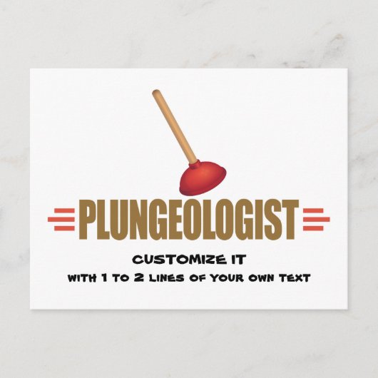 Funny Plumbing Briefkaart (Voorkant)