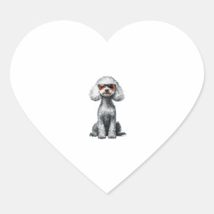 Funny Poedel Dierenvriend Dogs Graphic Schattige D Hart Sticker