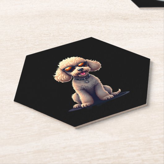 Funny Poedel Dierenvriend Dogs Graphic Schattige D Kartonnen Onderzetters (Schuin)