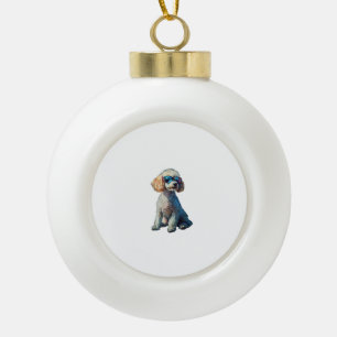 Funny Poedel Dierenvriend Dogs Graphic Schattige D Keramische Bal Ornament