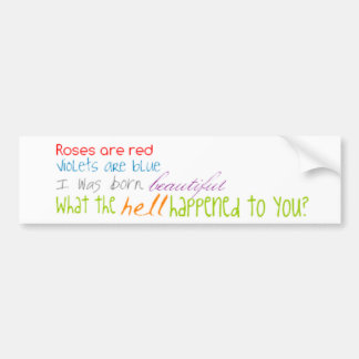 Funny poems bumpersticker