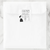 Funny Poet Hospital Cartoon Vierkante Sticker (Tas)