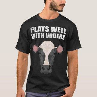 Funny poetst goed met Udders Cool Koe Gift for Men T-shirt