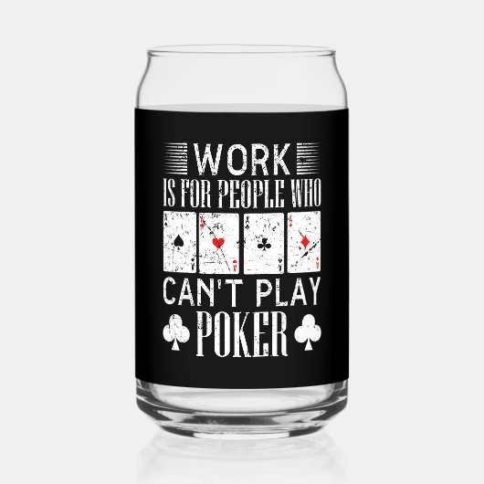 Funny poker travail mot art jeu casino (Recto)