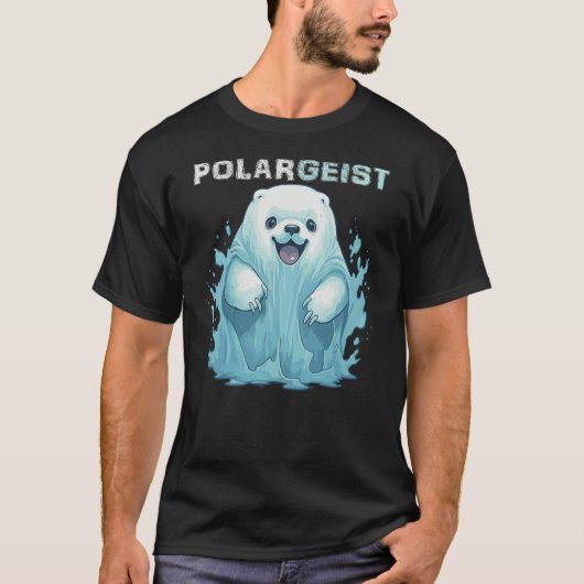Funny Polar Bear Halloween Tshirt Poltergeist Ghos (Devant)