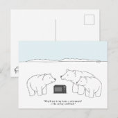 Funny Polar Beer Afbeelding Cartoon Cub Joke Briefkaart (Voorkant / Achterkant)