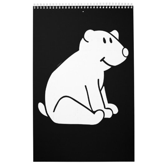 Funny Polar Beer Drawing Dierenvriend Kalender (Hoes)