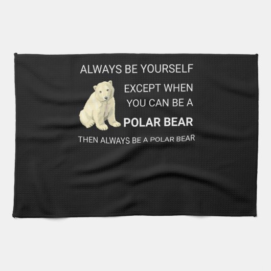 Funny Polar Beer is altijd je eigen Beer Theedoek (Horizontaal)