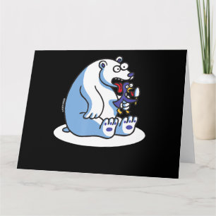 Funny Polar Beer Penguin Ice Cream Dierenvriend Kaart