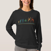 Funny Pole Vaulting Evolution Pole Vaulter T-shirt (Voorkant)
