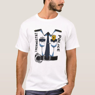Funny Police Costume, Vaderdag Cute Thermostat T-shirt