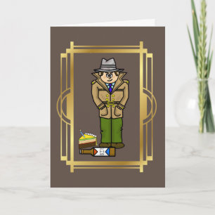 Funny Police Detective Birthday Card Kaart