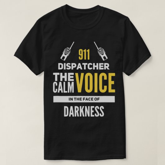 Funny Police Dispatcher Design for Uniform Adons T-shirt (Design voorkant)