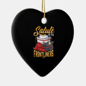 Funny Police Firefighter Frontliner Nurse Gifts Keramisch Ornament (Rechts)