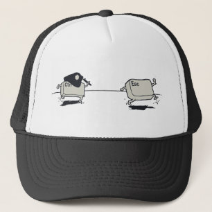 Funny Police Humor - Ctrl Chasing Esc Key Trucker Pet