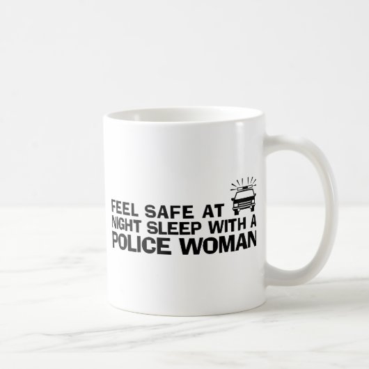 Funny Police Woman Koffiemok (Rechts)