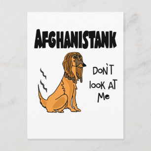 Funny Political Anti Joe Biden and Afghan Dog Pun Briefkaart