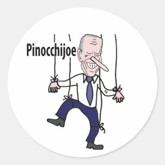 Funny political Anti Joe Biden Pun Ronde Sticker