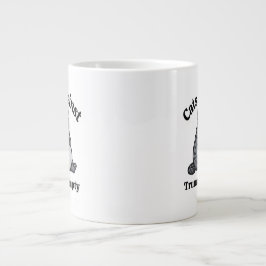 Funny Political Cat Anti-Trump Coffee Gift Dad Mom Extra Grote Beker