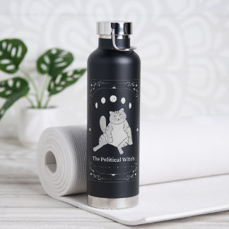 Funny Political Cat Feminist Gift Liberal Democrat Waterfles