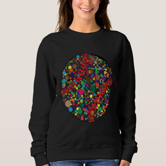 Funny Polka Dot Baseball Lover Player Internationa Trui (Voorkant)