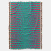 Funny Polka Dots Pattern green red + jouw idee Deken (Voorkant Verticaal)